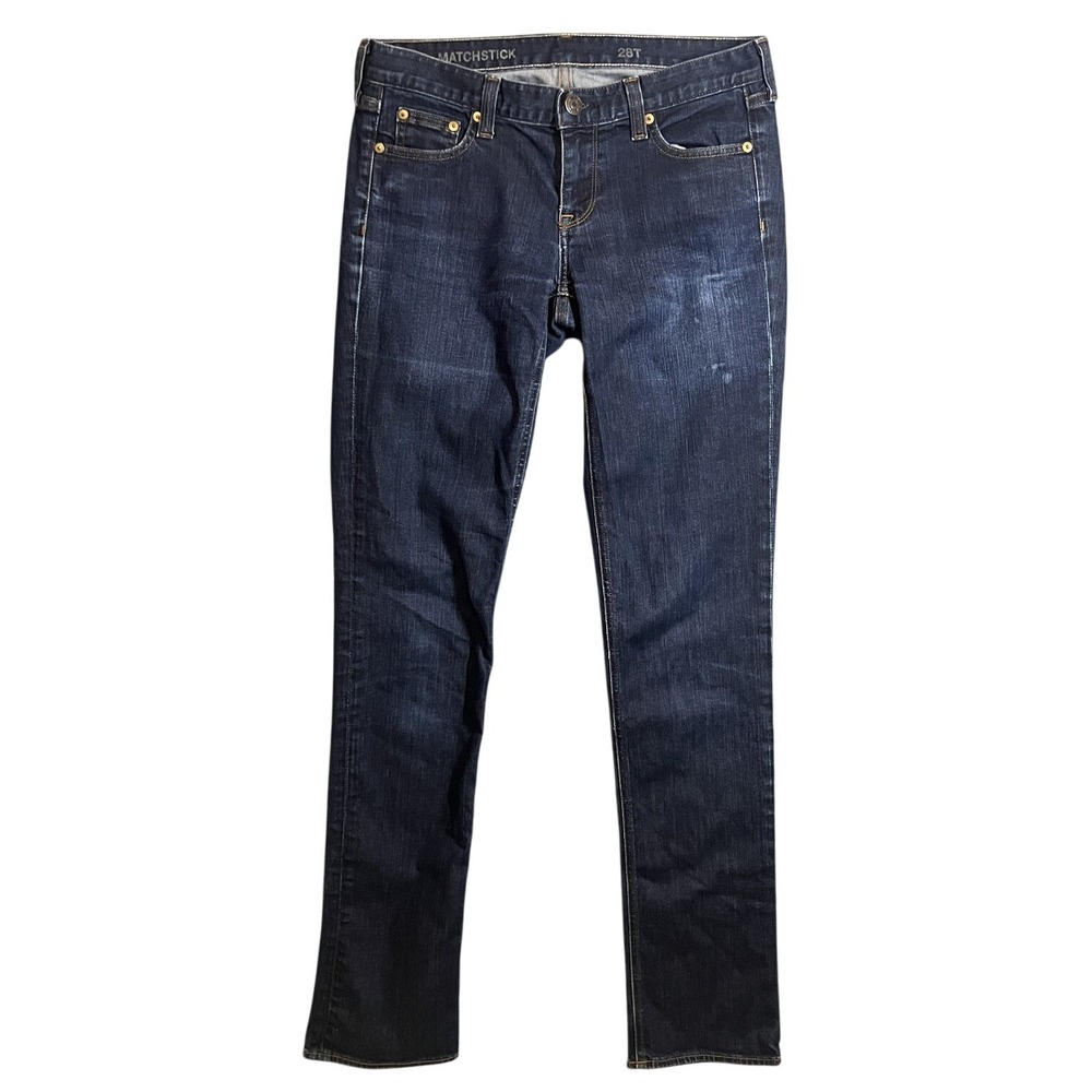 MATCHSTICK Women's‎ Size 28T Tall Dark Wash Straight Leg Denim Jeans